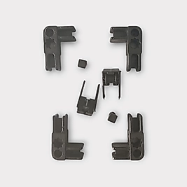 27 MM SİYAH AKSESUAR TAKIMI 100 SET KARE PİM